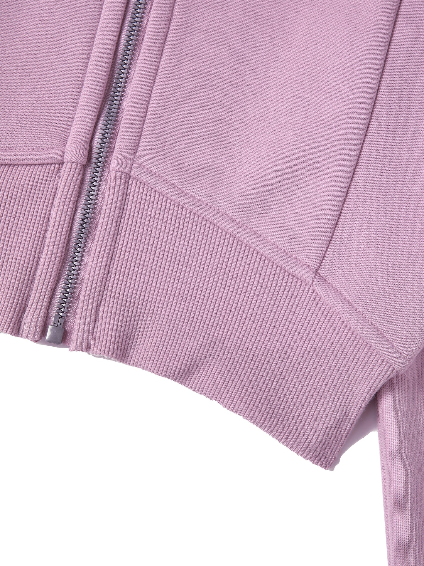 Cropped Zip-Through Hoodie